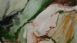 Danny Mooney 'Sarah (Reclining nude)' Mixed media 30.5 x 40.6 cm