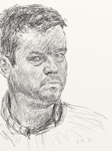 Danny Mooney 'Self portrait 26.1.13' Digital drawing