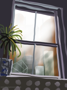 Danny Mooney 'Studio window' 13/2/2014 Digital painting