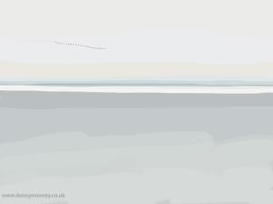 Danny Mooney 'Migrating birds 30/3/2014' Digital painting