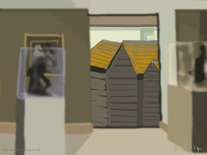 Danny Mooney 'Net huts, 16/5/2014' iPad painting